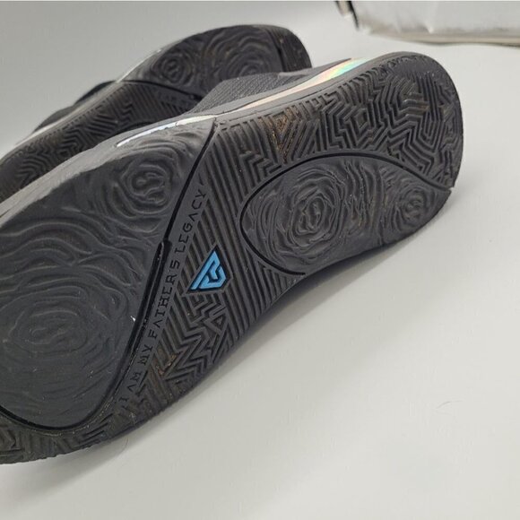 Nike Zoom Greek Freak 1 Black Iridescent Basketball Shoes Size 6.5 Youth - Picture 4 of 8